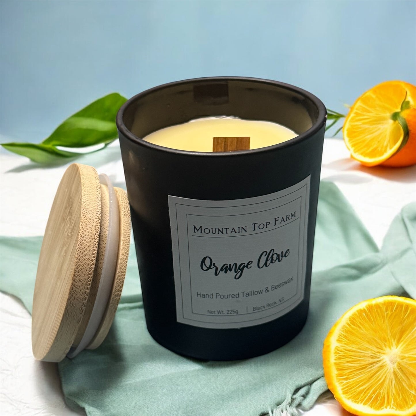 Orange Clove Tallow and Beeswax Candle